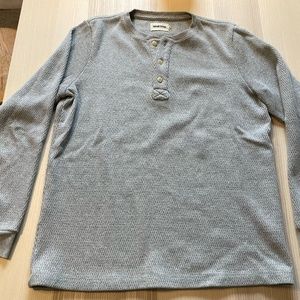 Taylor Stitch waffle henley size 38 grey